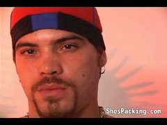 3 slutty shemales acquire drilled by 3 guys