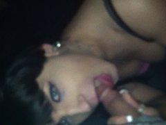 Kelly Clare sucks her mans dick at a party