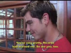 Hawt fucking with teen golden-haired Tgirl